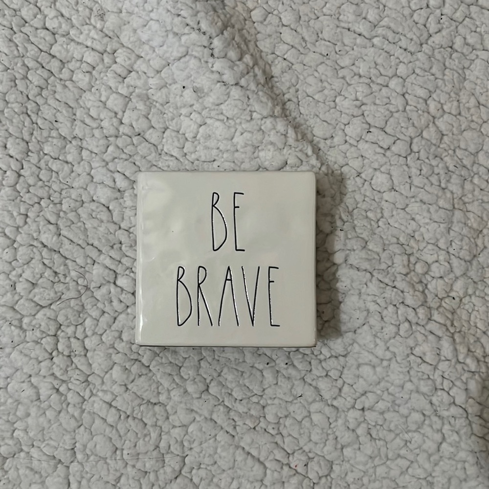 Rae Dunn be brave work hard paper weight